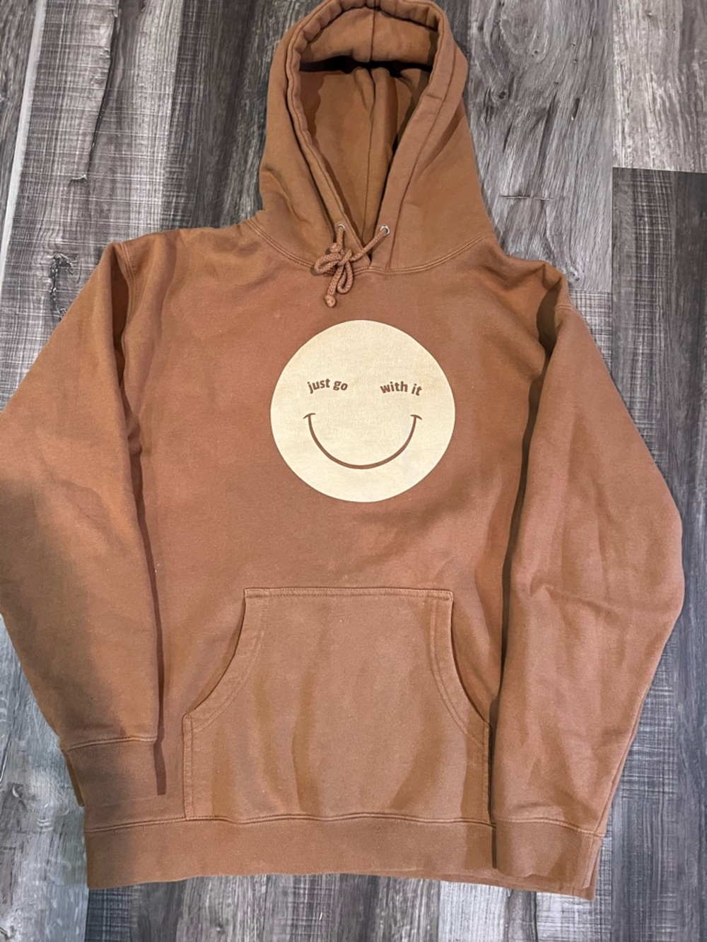 Cozy women’s “just go with it” hoodie